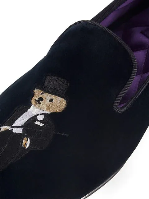 $800 RALPH LAUREN PURPLE LABEL - POLO "ALONZO" BEAR Navy Blue Loafers - 10.5