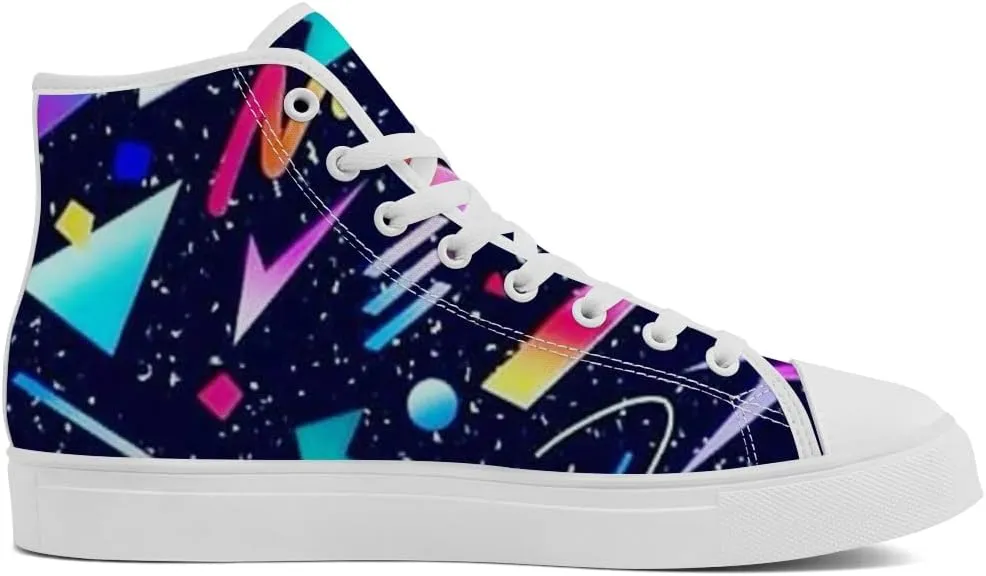 80s Shoes 90s High Top Canvas Sneakers Lace Up Casual Shoes Gifts for Men Women
