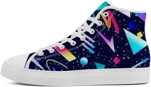 80s Shoes 90s High Top Canvas Sneakers Lace Up Casual Shoes Gifts for Men Women