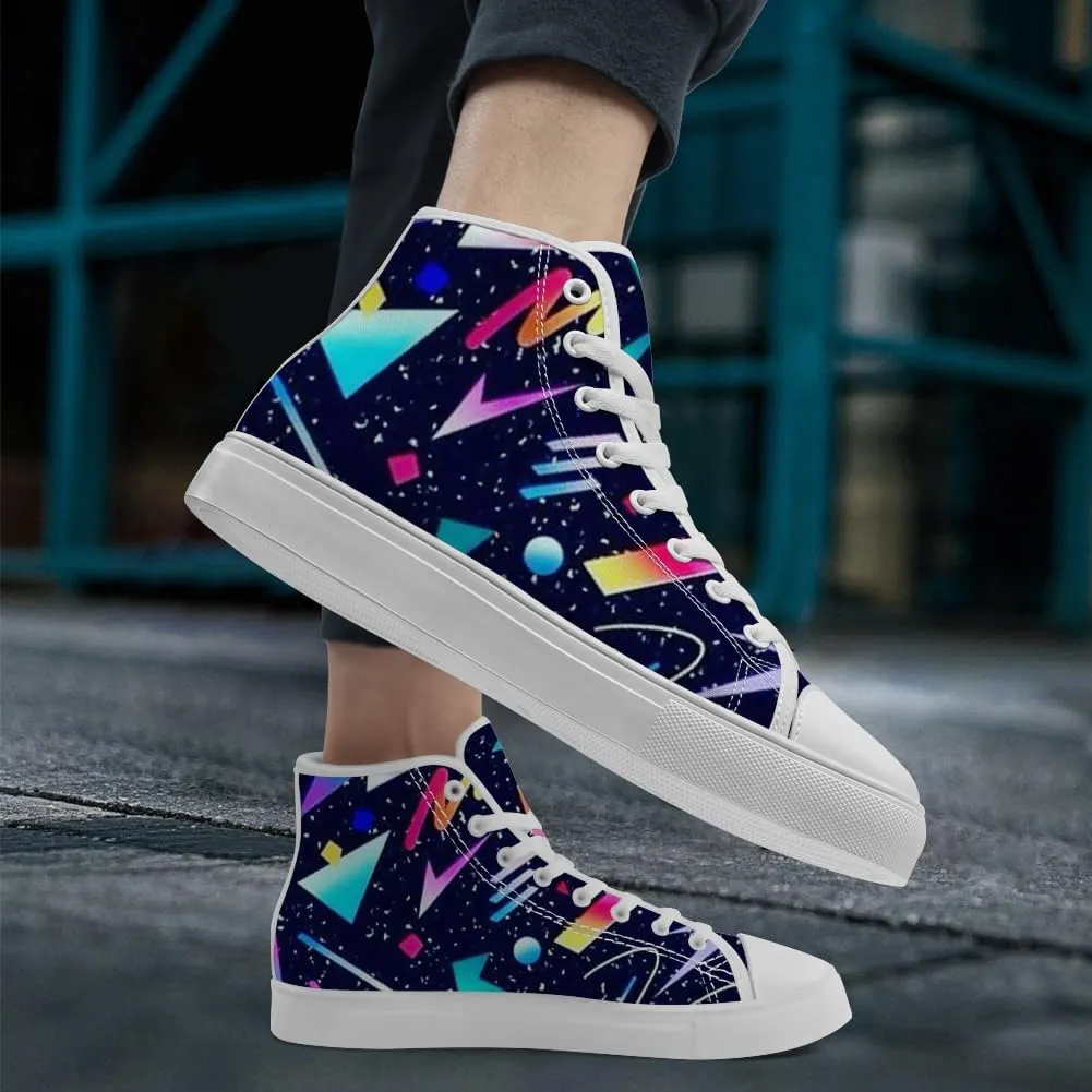 80s Shoes 90s High Top Canvas Sneakers Lace Up Casual Shoes Gifts for Men Women