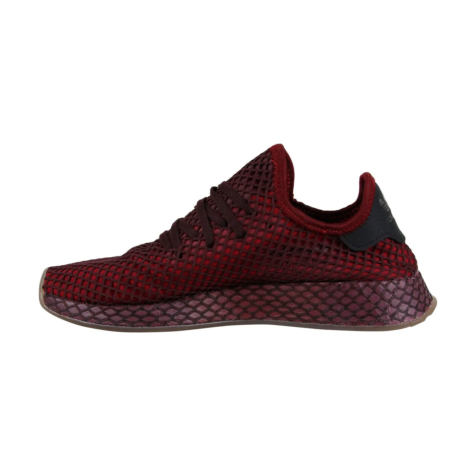 Adidas Deerupt Runner B41773 Mens Burgundy Mesh Lifestyle Sneakers Shoes