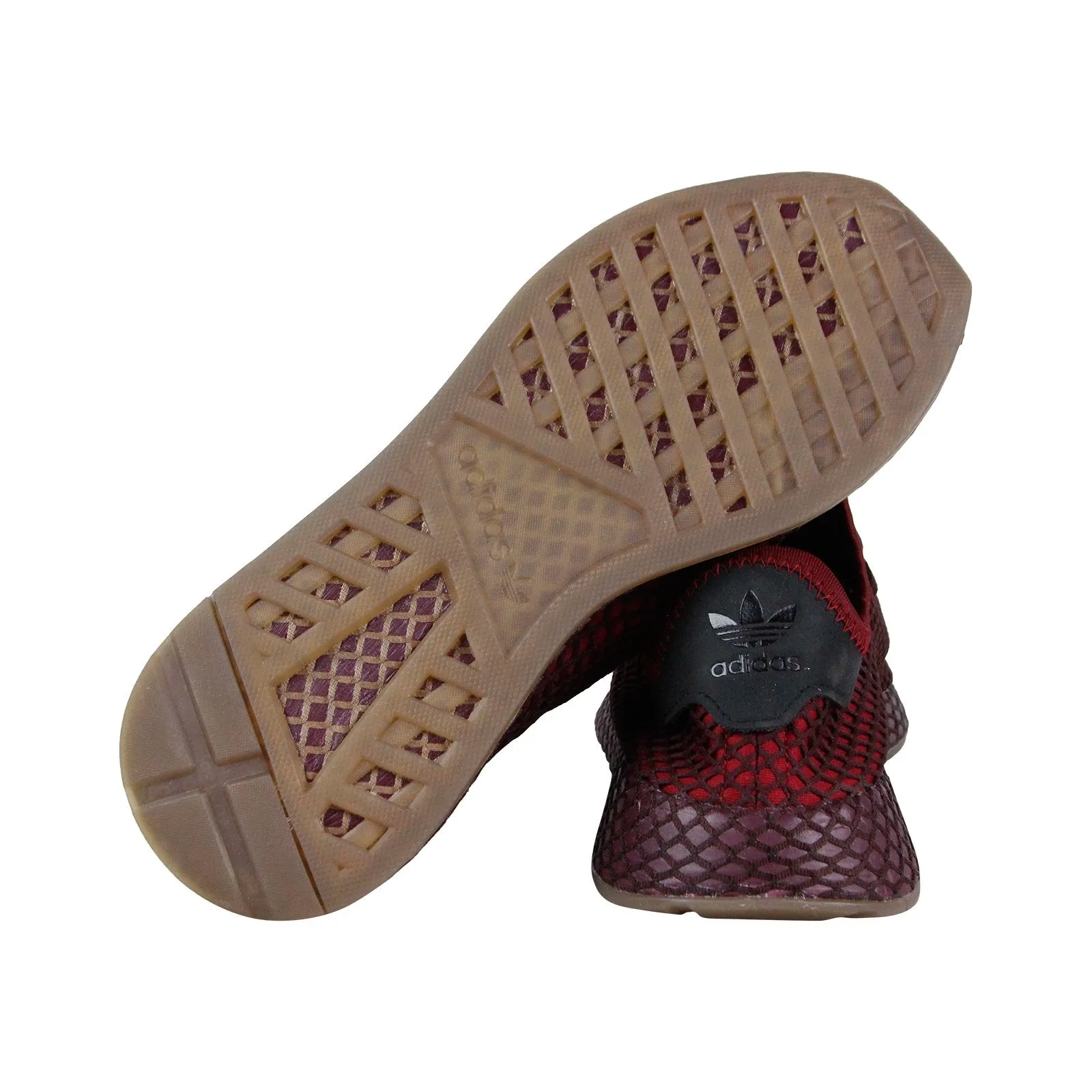 Adidas Deerupt Runner B41773 Mens Burgundy Mesh Lifestyle Sneakers Shoes