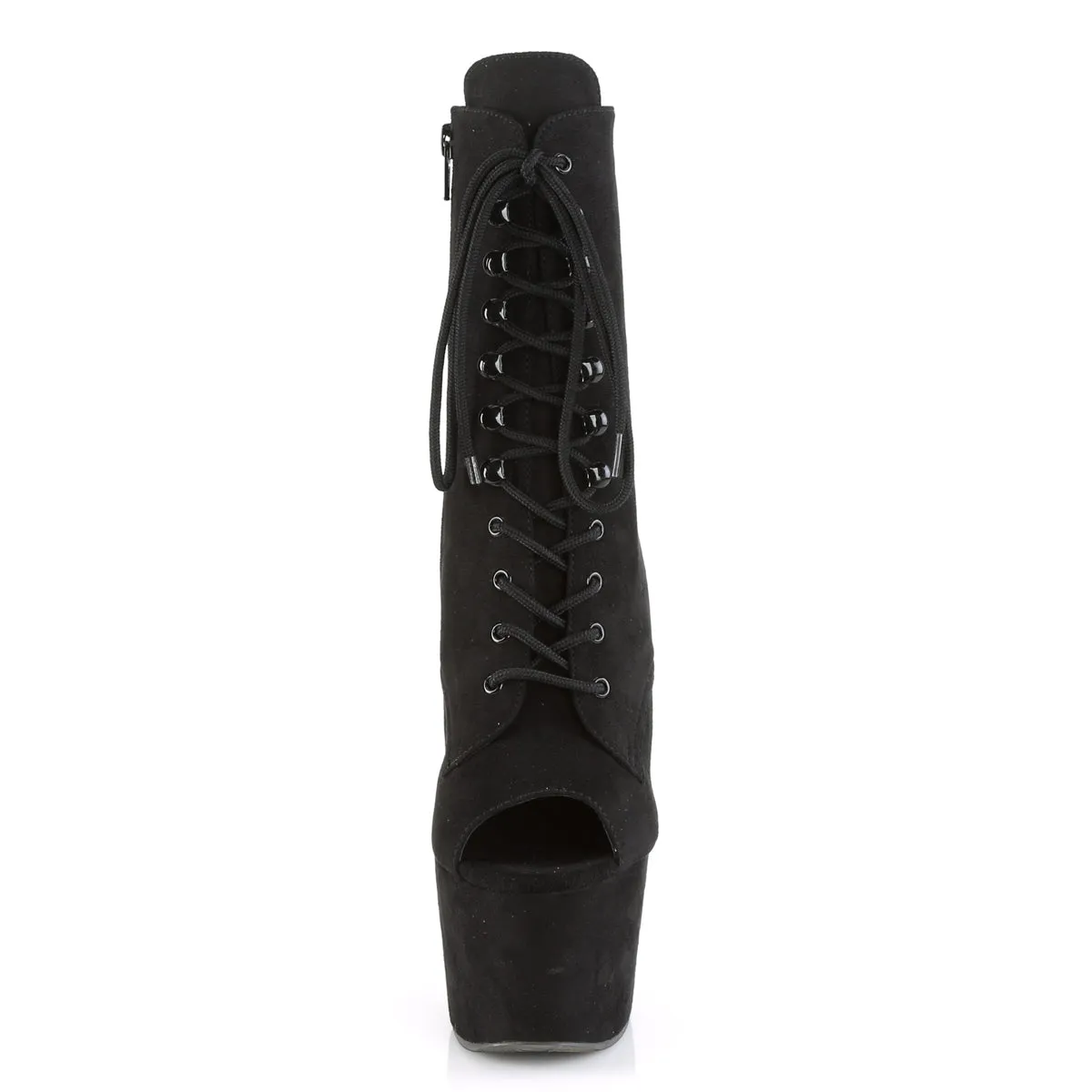 ADORE-1021FS Pleaser Black Faux Suede Sexy Platform Shoes (Pole Dancing Heels)