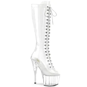 ADORE-2021C Pleaser Clear Sexy Platform Shoes (Pole Dancing Heels)
