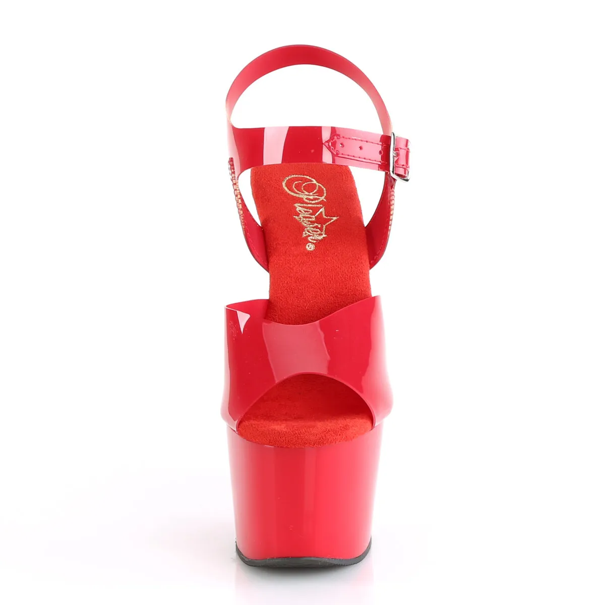 ADORE-708N Pleaser Red (Jelly-Like) TPU/Red Sexy Platform Shoes (Pole Dancing Heels)