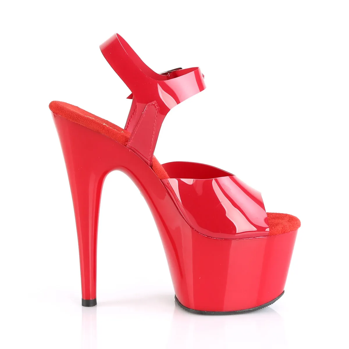 ADORE-708N Pleaser Red (Jelly-Like) TPU/Red Sexy Platform Shoes (Pole Dancing Heels)