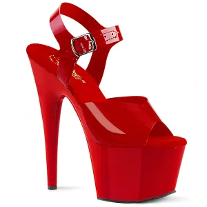 ADORE-708N Pleaser Red (Jelly-Like) TPU/Red Sexy Platform Shoes (Pole Dancing Heels)