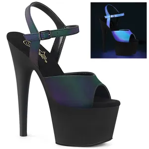 ADORE-709REFL Pleaser Green Multi Reflective Sexy Platform Shoes (Pole Dancing Heels)