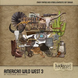 American Wild West 3 Digital Scrapbook Kit