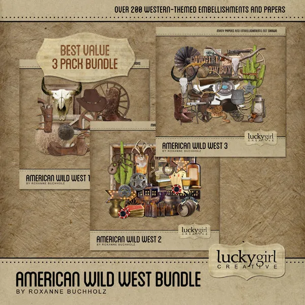 American Wild West 3 Digital Scrapbook Kit