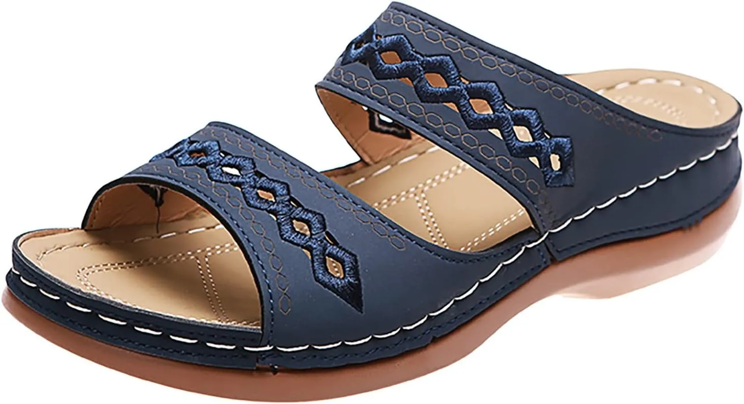 Arch Support Flip Flops for Women Orthopedic Recovery Sandals Comfortable Walking Shoes Summer Beach Casual Lightweight Yoga Mat Cushion Thong Sandals