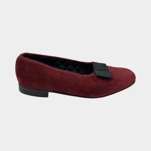 Arthur Sleep men's velvet burgundy loafers