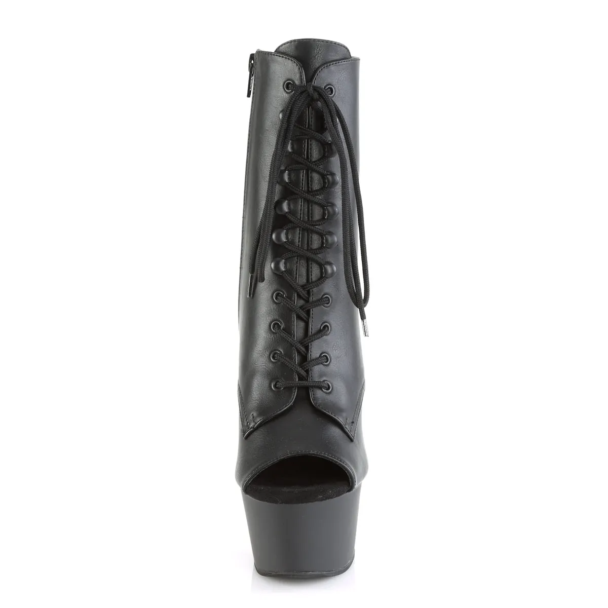 ASPIRE-1021 Pleaser Black Faux Leather Sexy Platform Shoes (Pole Dancing Heels)