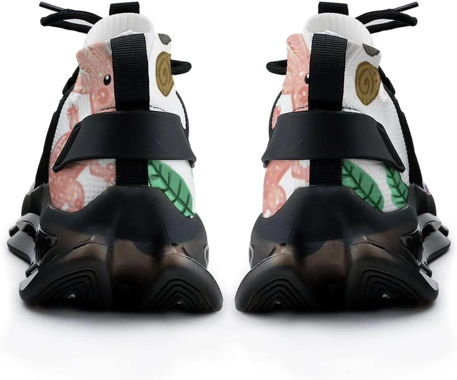 Axolotls Shells Pebbles and Bubbles Walking Shoes for Men Lightweight Tennis Fashion Elastic Sports Shoes Cushion Basketball Shoes