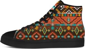 Aztec Shoes for Men Women Native American High Top Canvas Sneakers Lace Up Casual Walking Shoes Gifts for Him Her