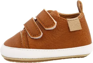 Baby Girls Boys Solid Color Sneakers Soft Shoes Infant Leather Baby Shoes Non-Slip Rubber Sole Walking Shoes