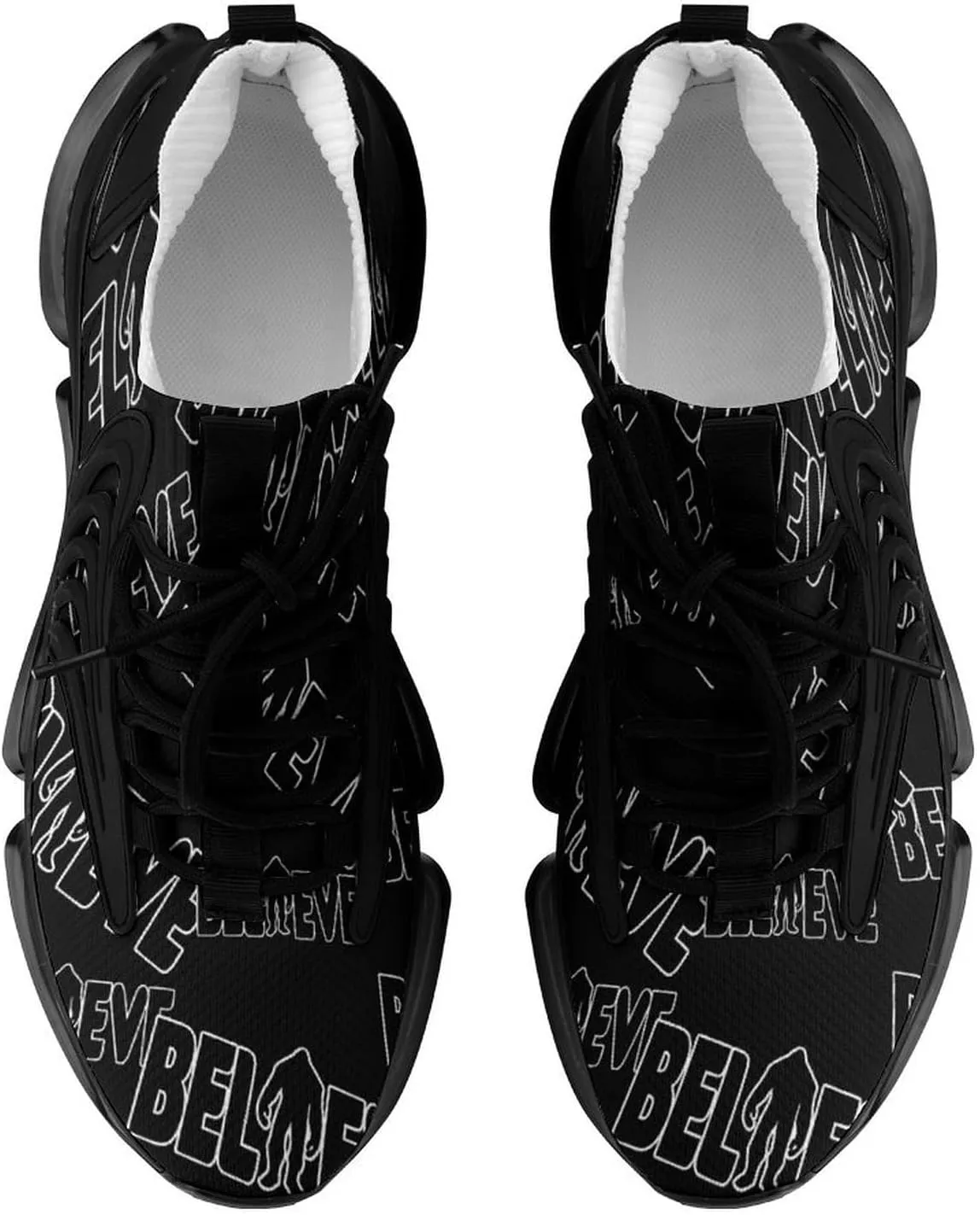 Believe Bigfoot Walking Shoes for Men Lightweight Tennis Fashion Elastic Sports Shoes Cushion Basketball Shoes
