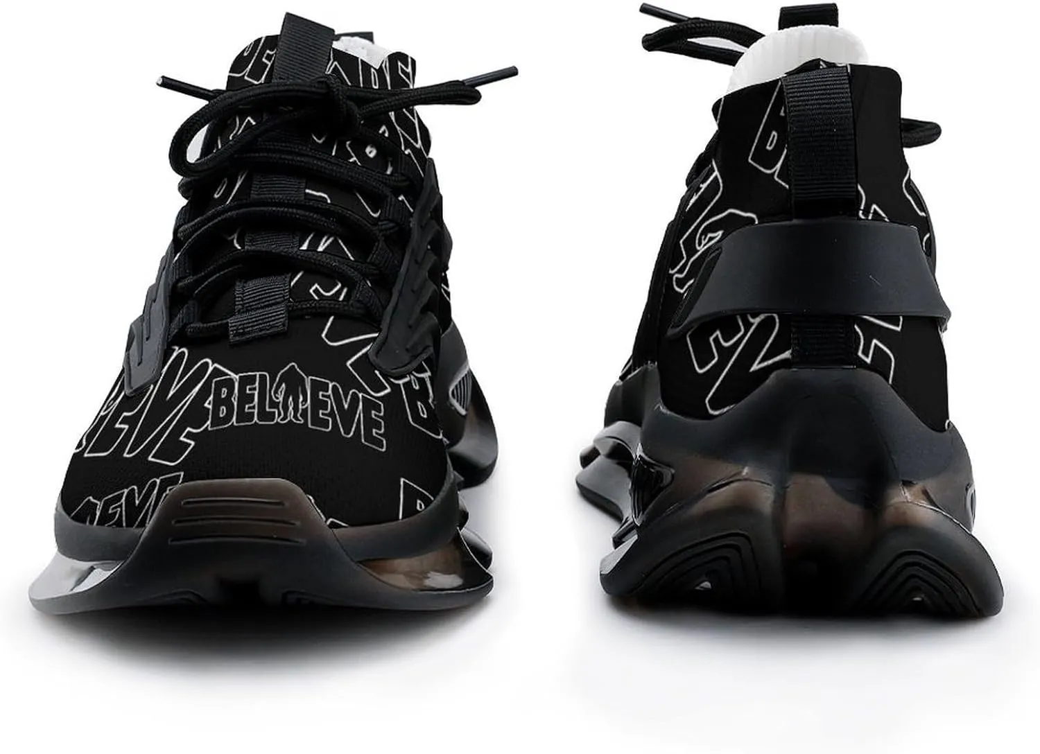 Believe Bigfoot Walking Shoes for Men Lightweight Tennis Fashion Elastic Sports Shoes Cushion Basketball Shoes
