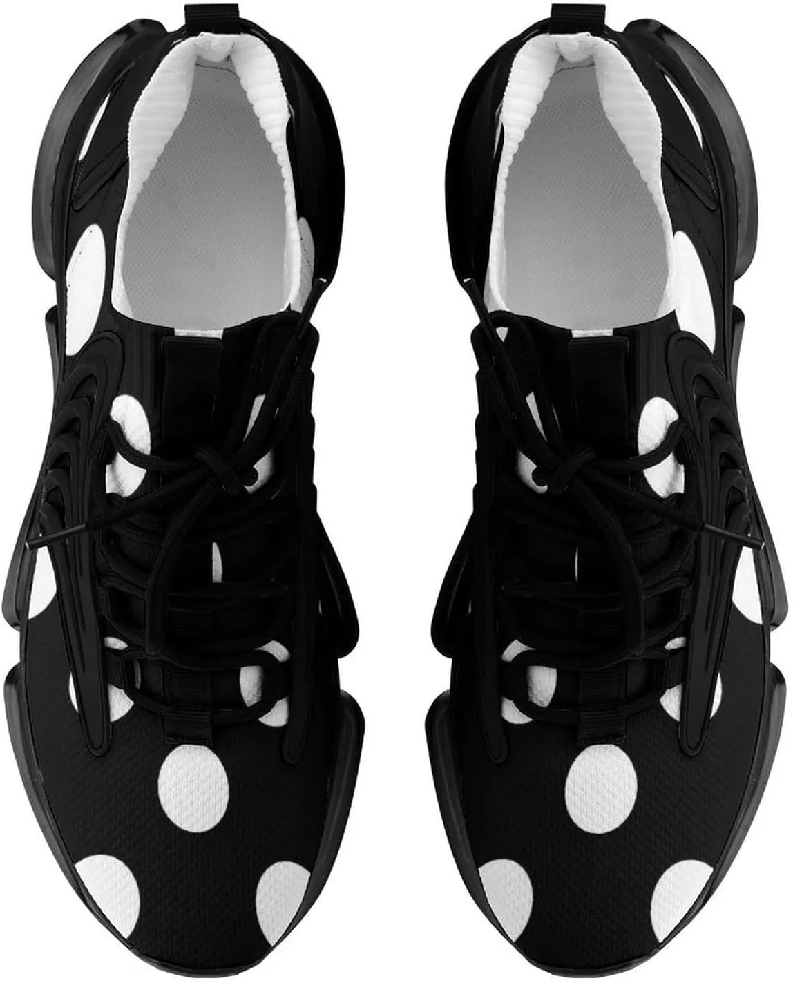 Big Polka Dot Pattern Walking Shoes for Men Lightweight Tennis Fashion Elastic Sports Shoes Cushion Basketball Shoes