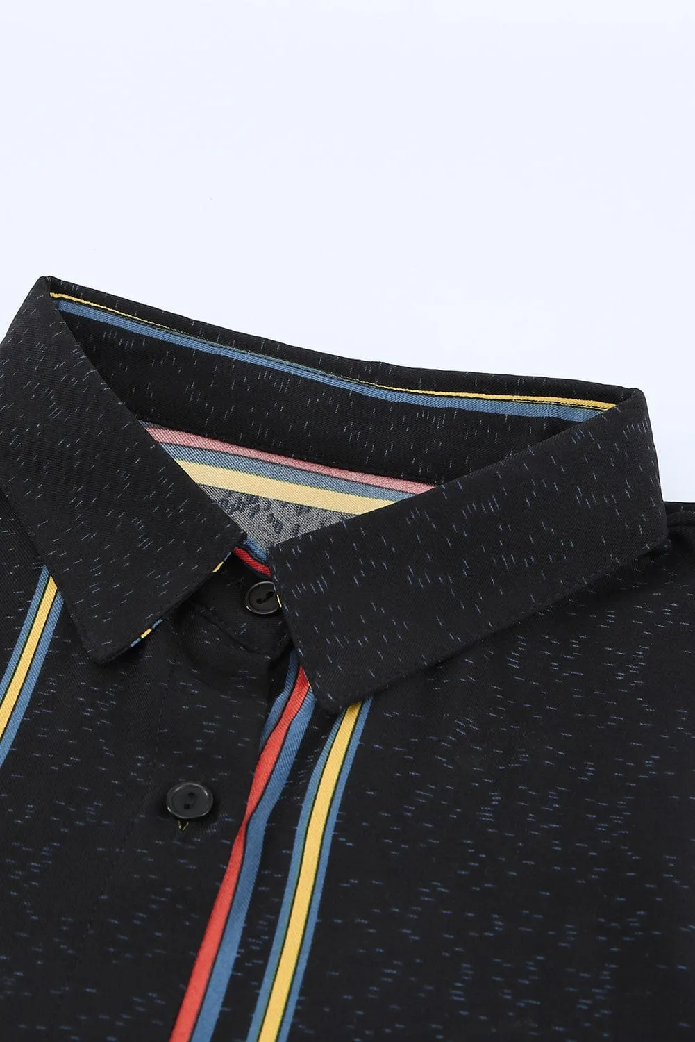Black & Colorful Stripe Shirt
