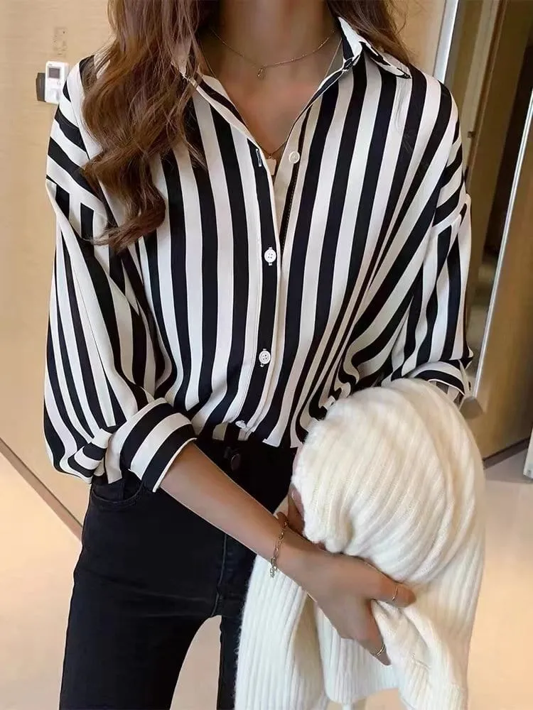 Black & Colorful Stripe Shirt