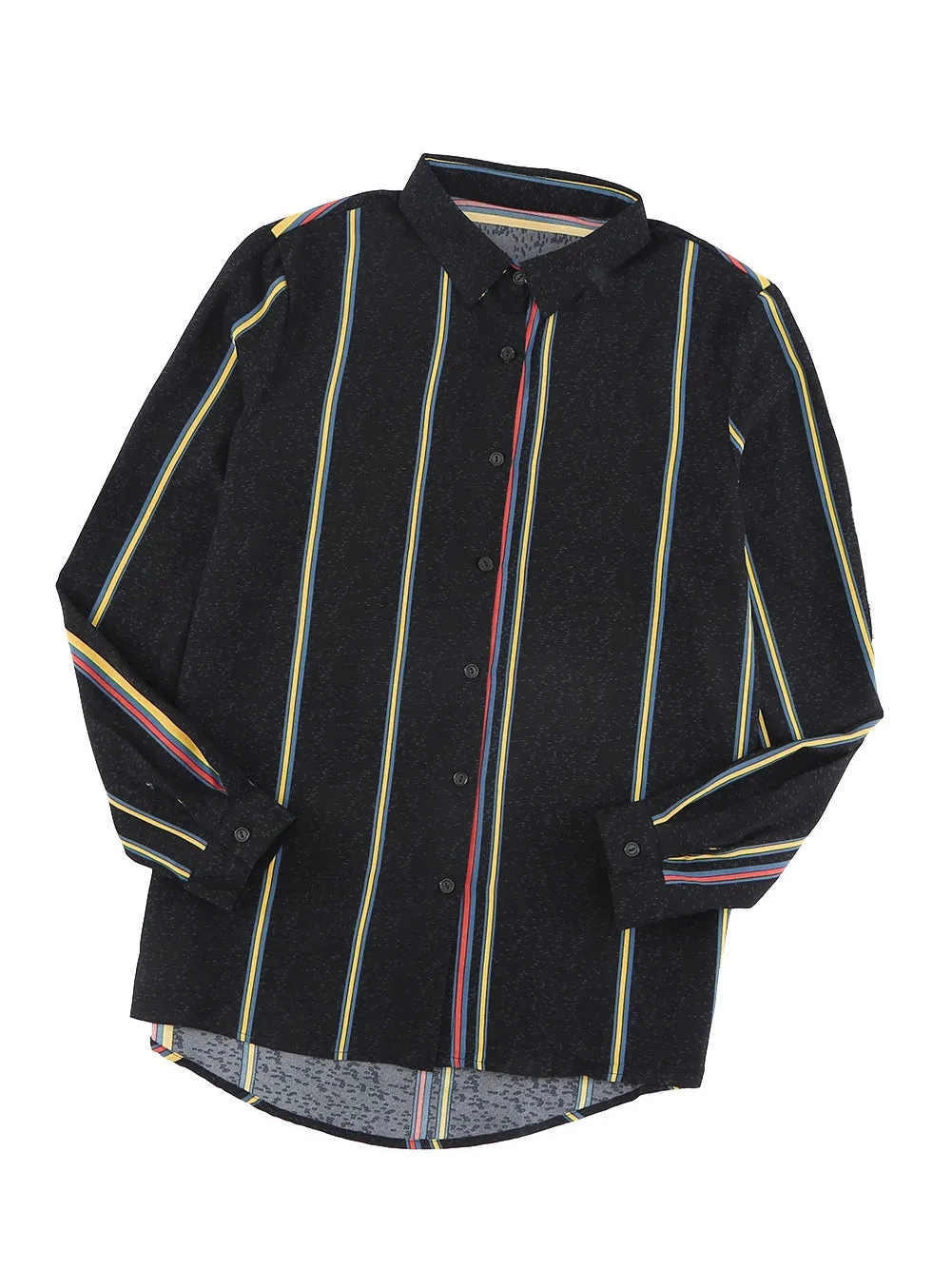 Black & Colorful Stripe Shirt