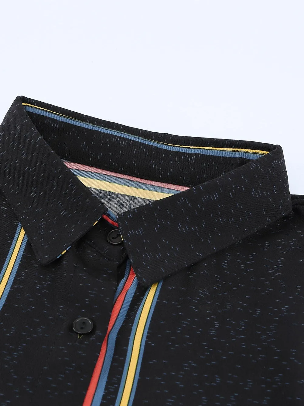 Black & Colorful Stripe Shirt