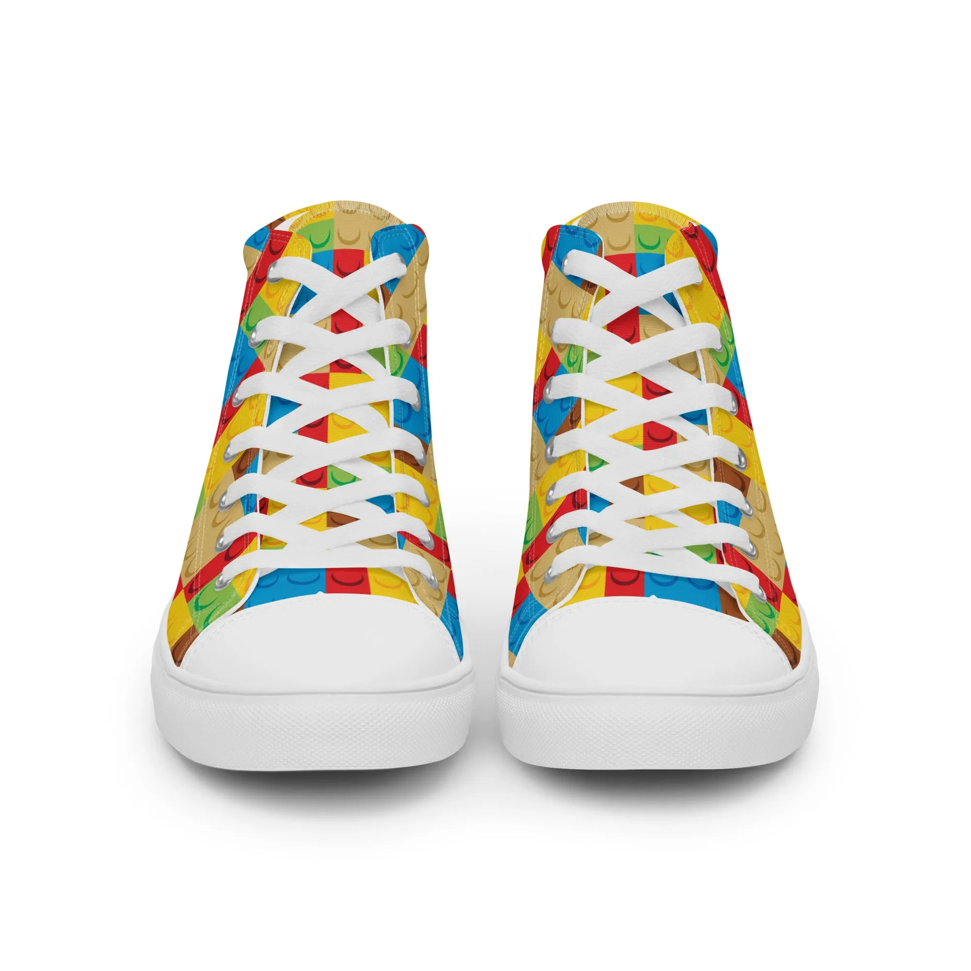 Building Bricks Women’s high top canvas shoes