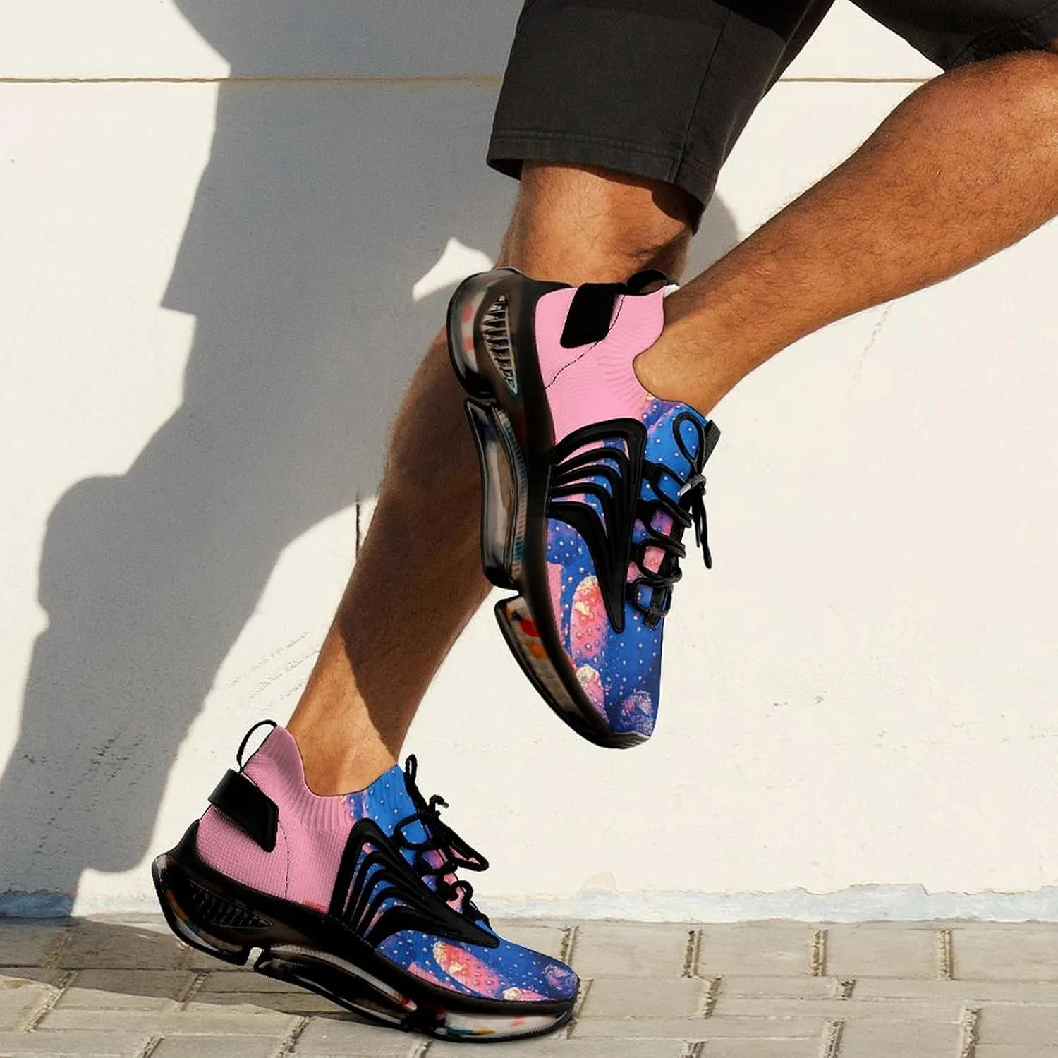 Cactus Walking Shoes for Men Lightweight Tennis Fashion Elastic Sports Shoes Cushion Basketball Shoes
