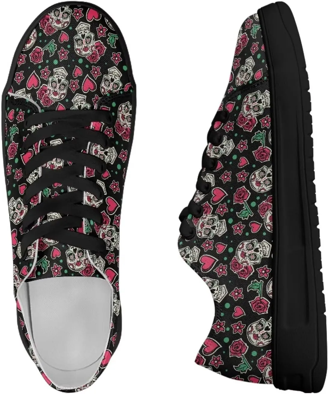 Canvas Shoes Lace-Up Low Top Sneakers Womens Fashion Casual Shoes Walking Comfortable Platform Canvas Sneakers