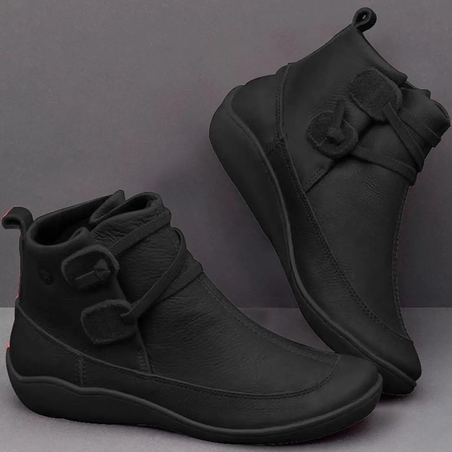 Combat Boots Womens Ankle Platform Booties for Women Work Boots for Men Flat Boot Laces Flat Heel Closed Toe Slip on Pointed Toe Chunky Stacked Heel