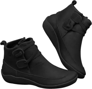 Combat Boots Womens Ankle Platform Booties for Women Work Boots for Men Flat Boot Laces Flat Heel Closed Toe Slip on Pointed Toe Chunky Stacked Heel