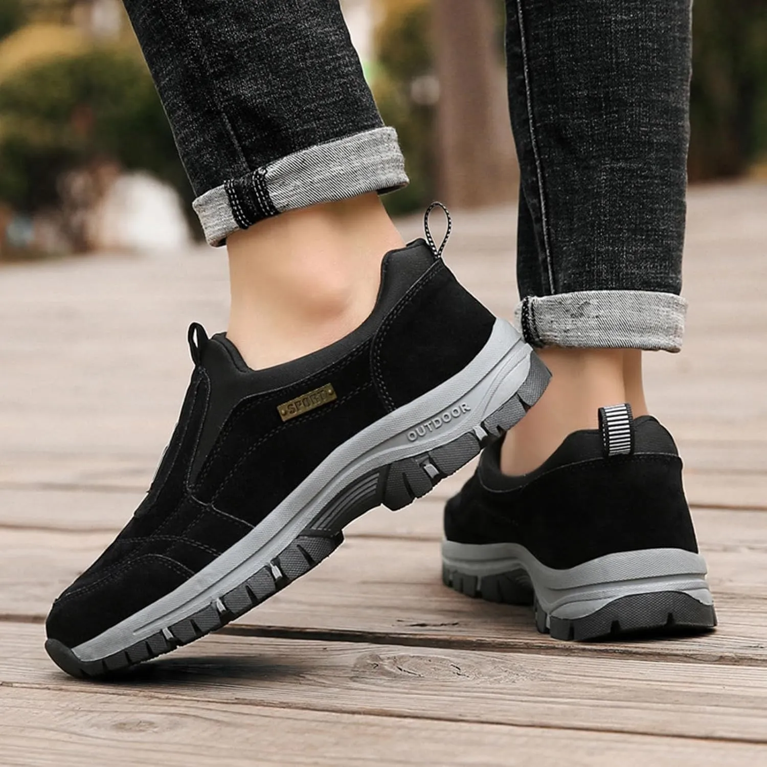 Dallader Men's Comfortable Waterproof Orthopedic Walking Shoes,Men's Comfortable Waterproof Breathable Orthopedic Hiking Shoes