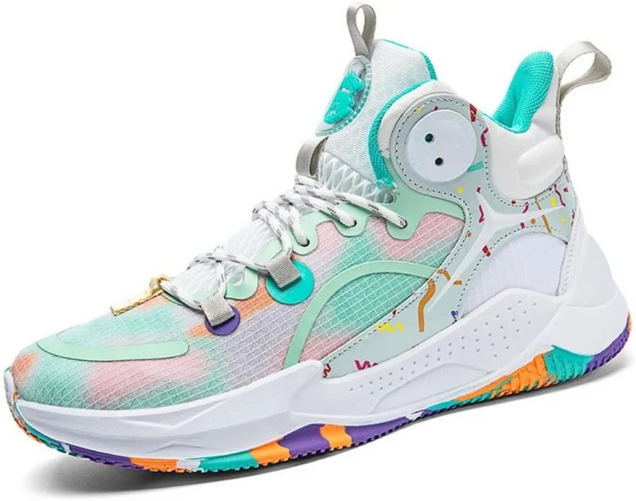 DHOVOR Men's Women's Basketball Shoes, Unisex Youth Fashion Basketball Sneakers, Non Slip Basketball Trainers, Sports Shoes for Women's Outdoor and Indoor