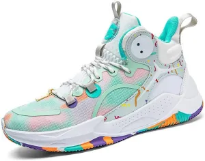 DHOVOR Men's Women's Basketball Shoes, Unisex Youth Fashion Basketball Sneakers, Non Slip Basketball Trainers, Sports Shoes for Women's Outdoor and Indoor