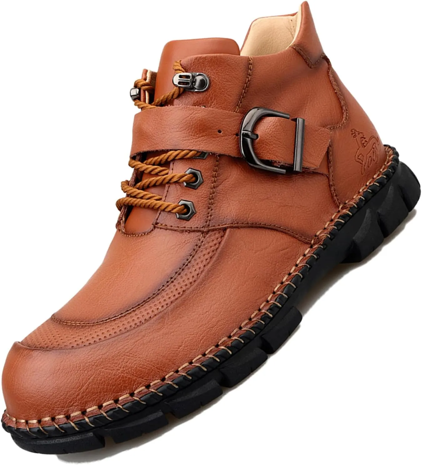 DirraBra 2023 New Men's Fashion Outdoor Ankle Boots Waterproof Hiking Boots Lightweight Anti-Ski Hiking Lace-Up Buckle Boots
