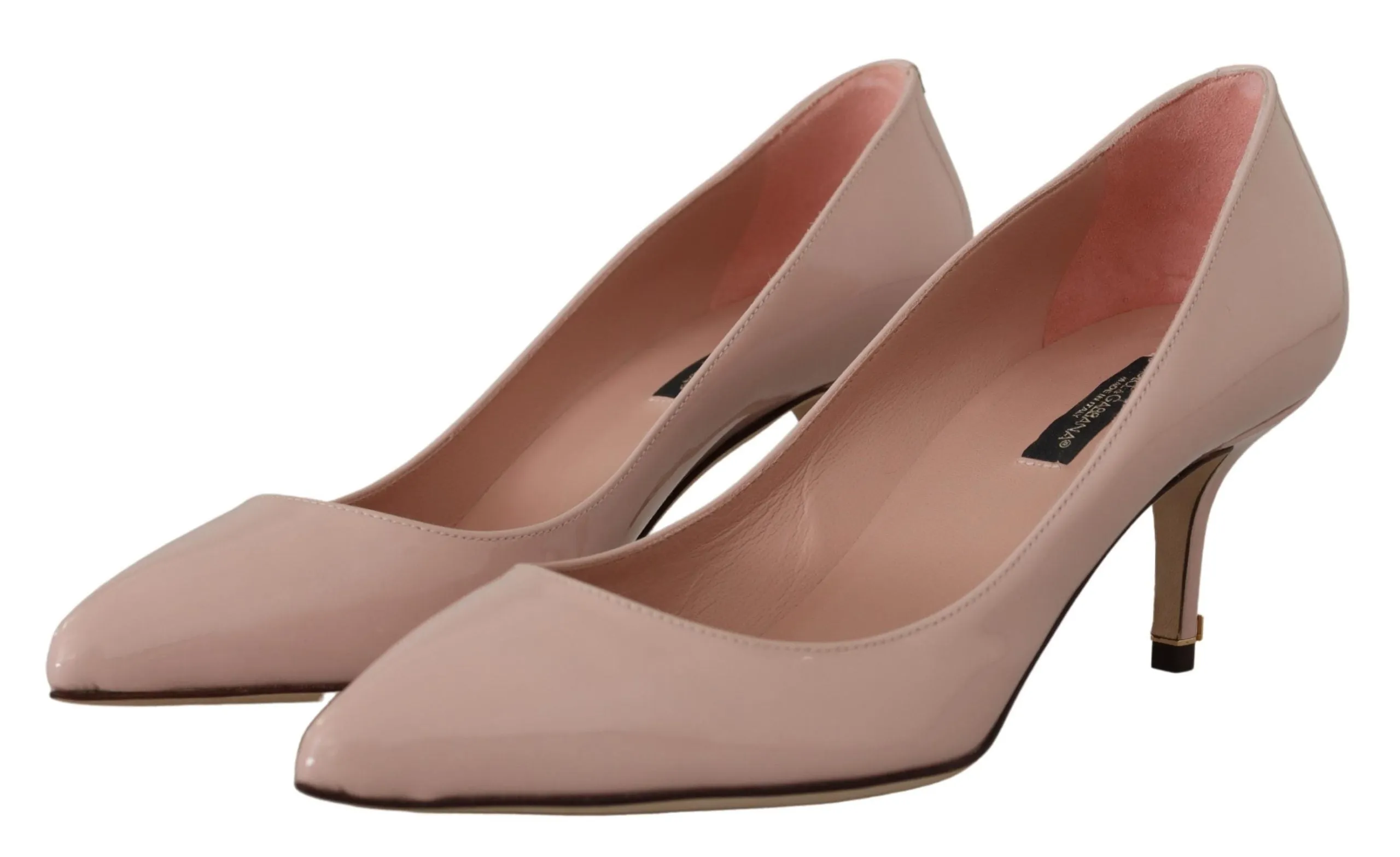 Dolce & Gabbana Elegant Patent Leather Heels in Pink