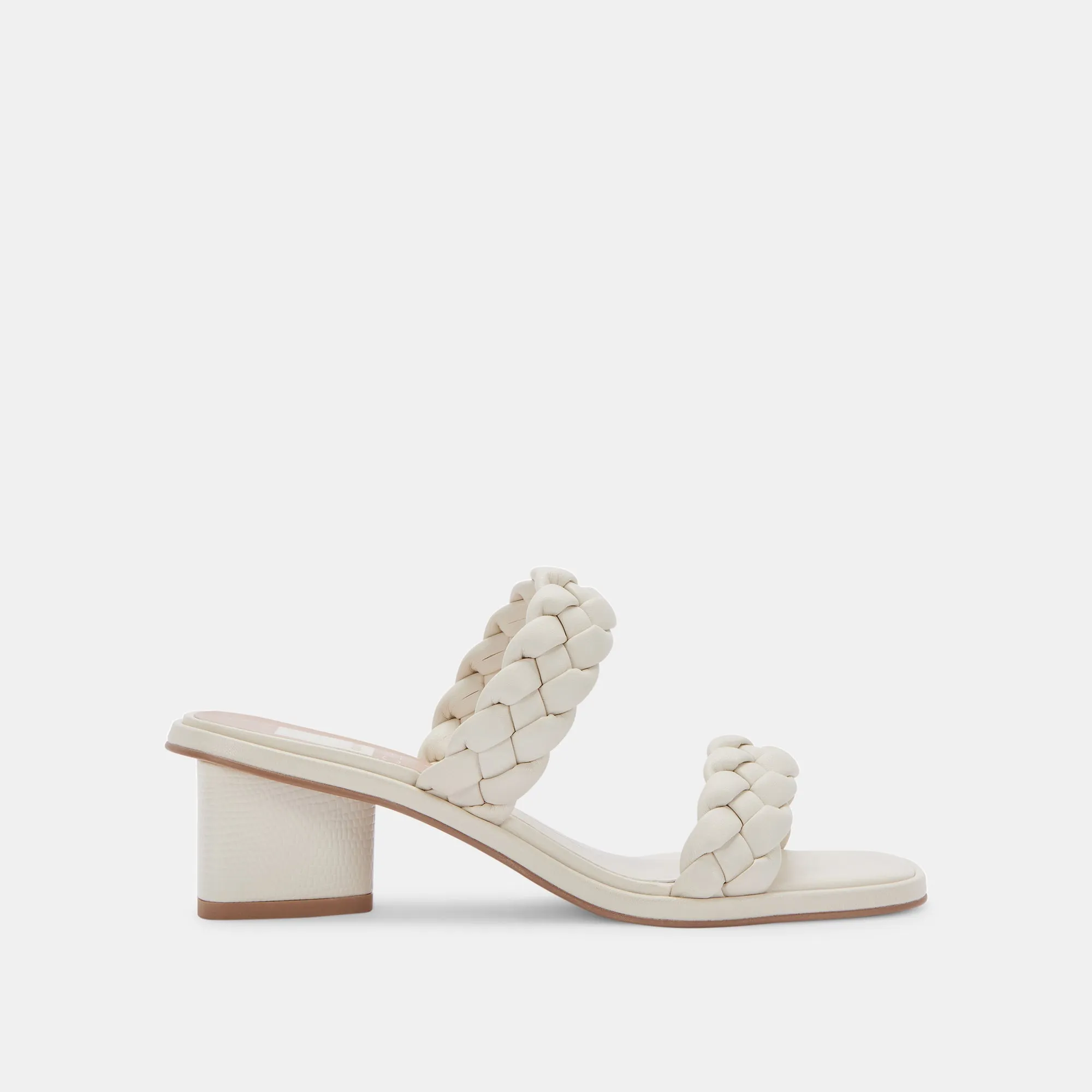 Dolce Vita Ronin 2 Strap Woven Low Heel  Ivory