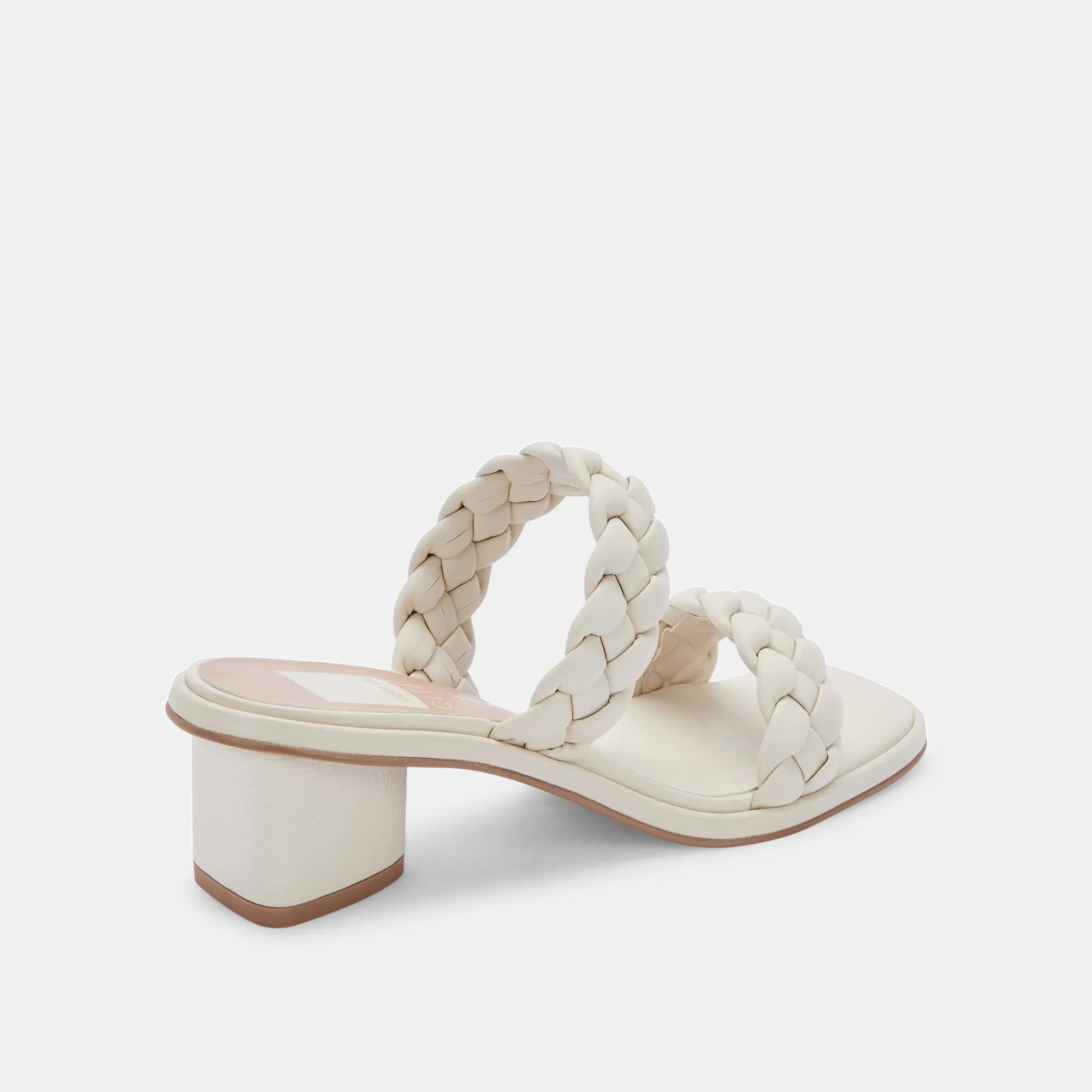Dolce Vita Ronin 2 Strap Woven Low Heel  Ivory