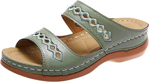 Eduavar Walking Sandals Women Comfort, Womens Sandals Comfortable Slip On Sandals Open Toe Slip On Walking Sandals Shoes