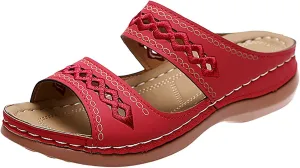 Eduavar Walking Sandals Women Comfort, Womens Sandals Comfortable Slip On Sandals Open Toe Slip On Walking Sandals Shoes