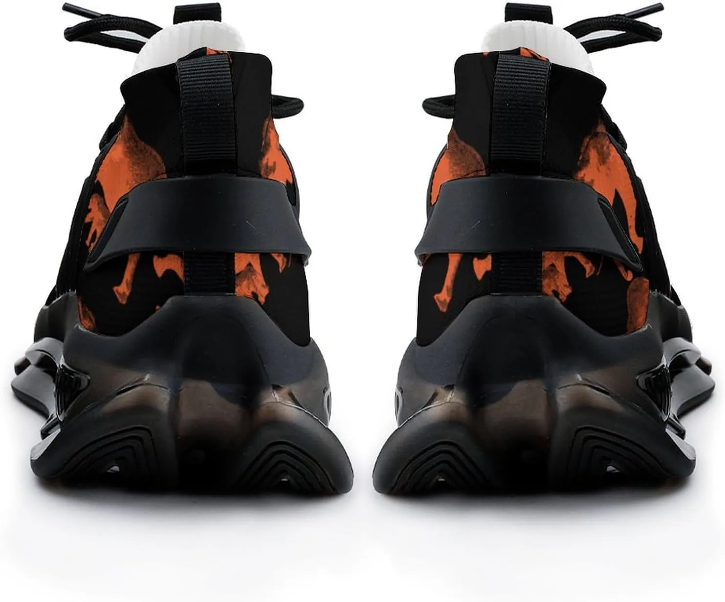 Elephants Print Walking Shoes for Men Lightweight Tennis Fashion Elastic Sports Shoes Cushion Basketball Shoes