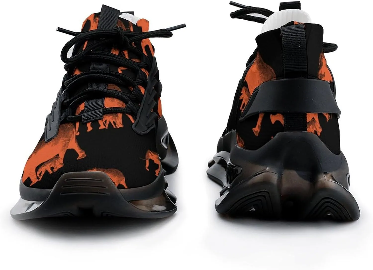Elephants Print Walking Shoes for Men Lightweight Tennis Fashion Elastic Sports Shoes Cushion Basketball Shoes