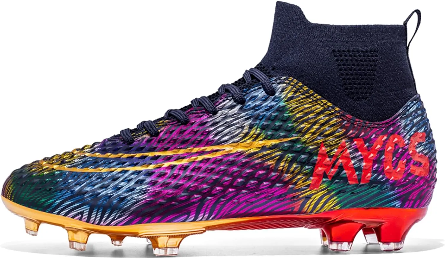 Eliogn Big Kids Soccer Shoes Men??s Soccer Cleats Professional Training Turf High-top Football Shoes Outdoor Comfortable Training Football Shoes