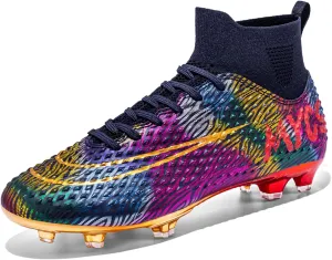 Eliogn Big Kids Soccer Shoes Men??s Soccer Cleats Professional Training Turf High-top Football Shoes Outdoor Comfortable Training Football Shoes
