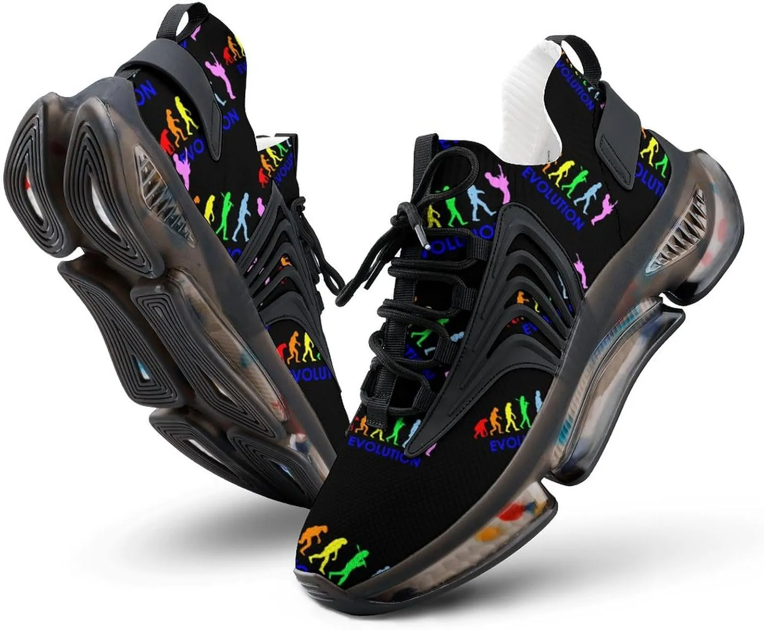 Evolution Guitarist Band Bass Walking Shoes for Men Lightweight Tennis Fashion Elastic Sports Shoes Cushion Basketball Shoes