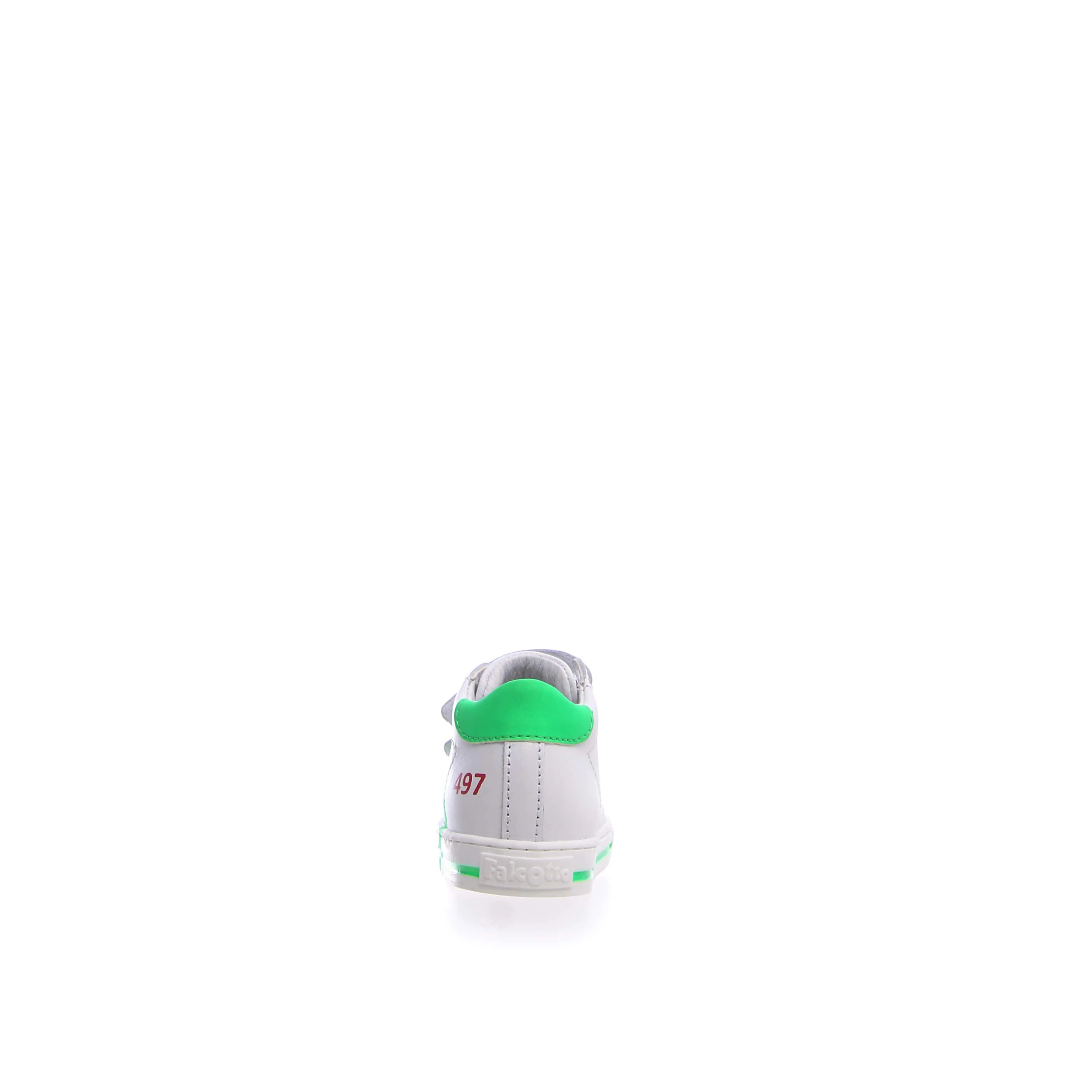 Falcotto Boy's White & Green Star Sneakers