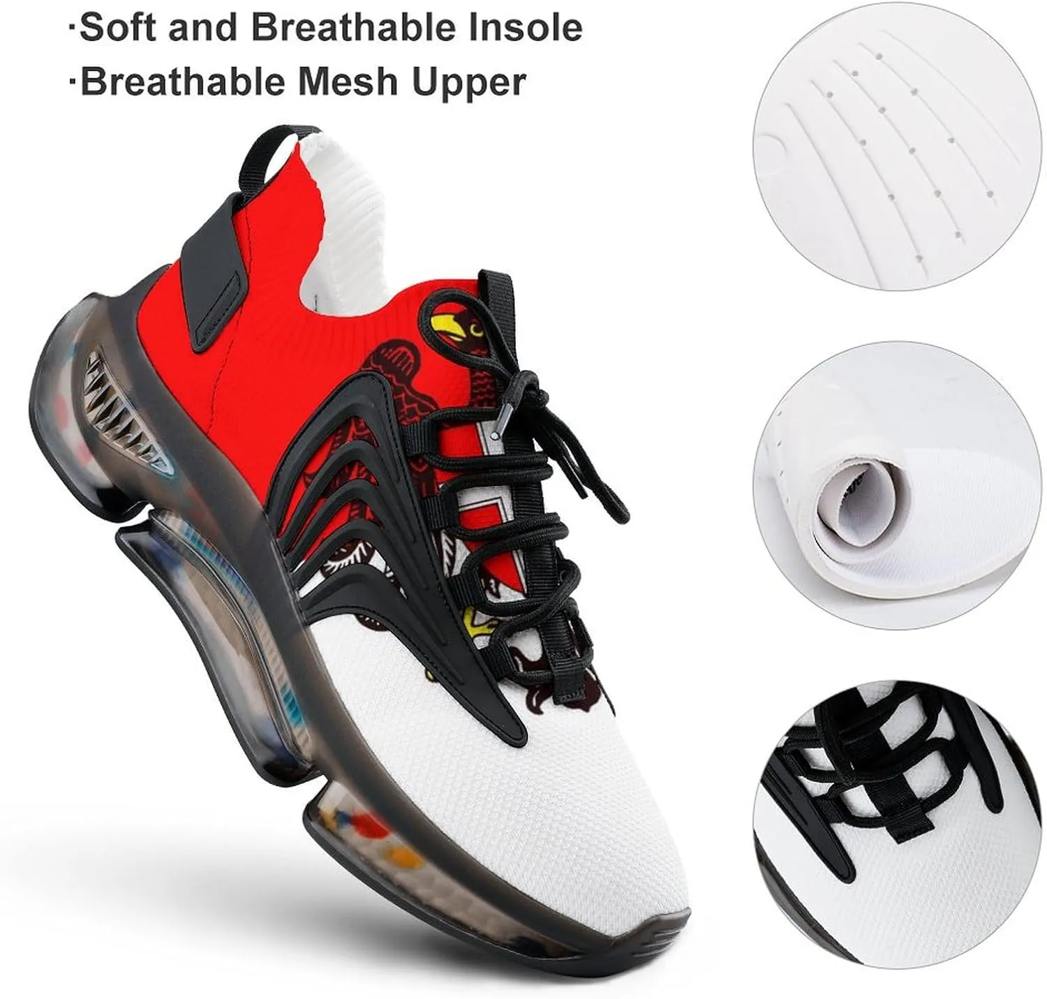 Flag of Vienna Walking Shoes for Men Lightweight Tennis Fashion Elastic Sports Shoes Cushion Basketball Shoes