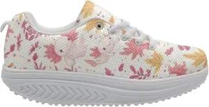 FOR U DESIGNS Fashion Women's Strength Fitness Walking Sneaker Platform Swing Wedges