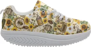 FOR U DESIGNS Fashion Women's Swing Strength Fitness Walking Sneaker Platform Shoes